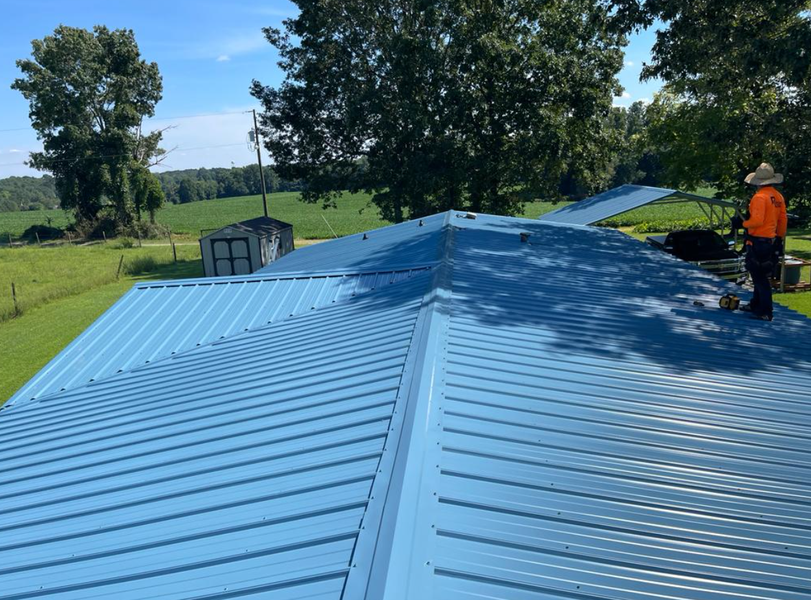 Cleaning metal roofs