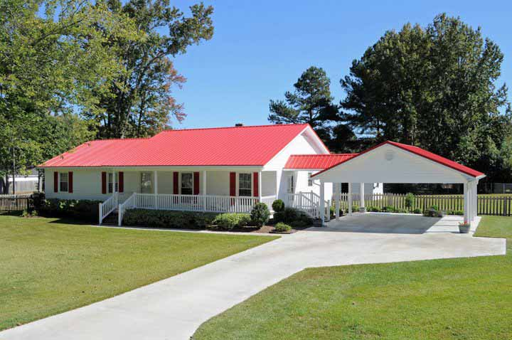 Colorful metal roofing in Asheboro, NC