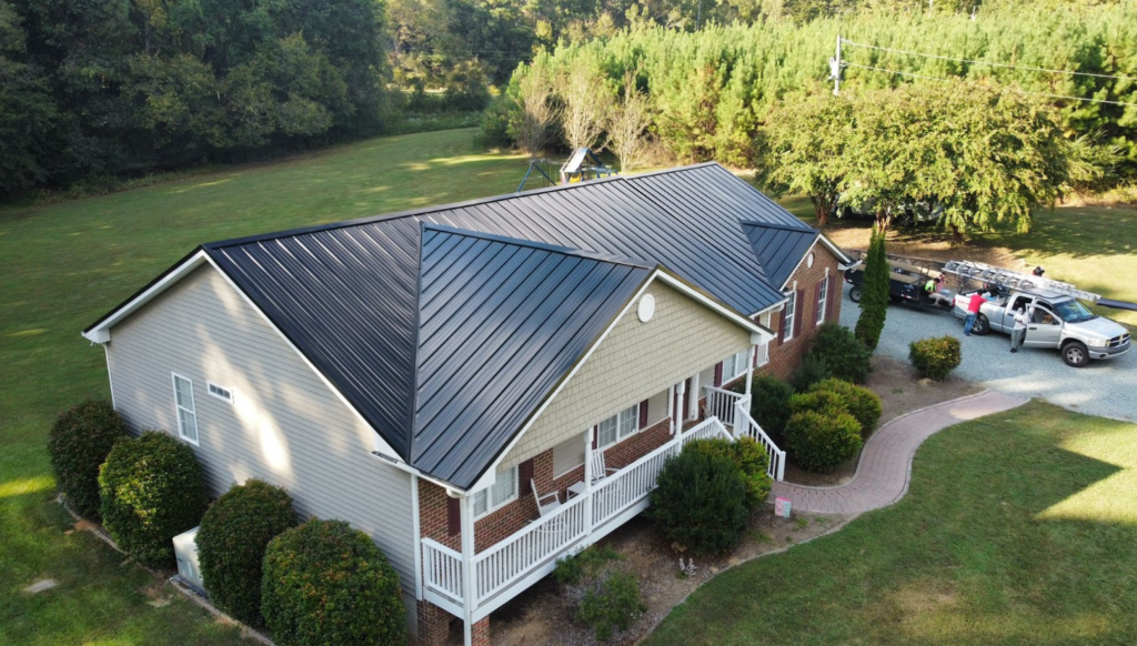 grey metal roof